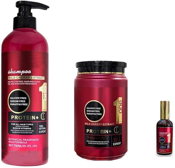 ليجيتنيس مجموعة العناية بالشعر بالكيراتين وخلاصة الكرز البري وفيتامين ب المركب، تتضمن شامبو للشعر، وقناع للشعر، وسيروم للشعر (مجموعة كاملة من 3 قطع) - Image 2